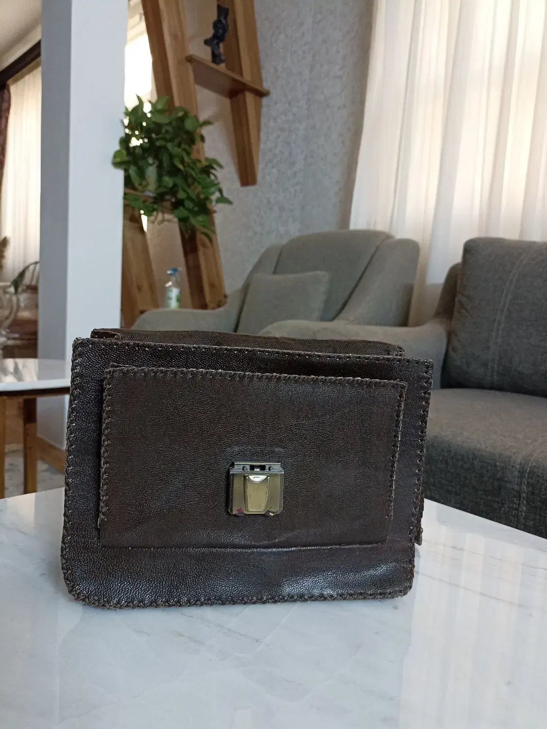 کیف دستی مردانه دست دوز چرم طبیعی|کیف، کفش، کمربند|مشهد, هنرستان|دیوار