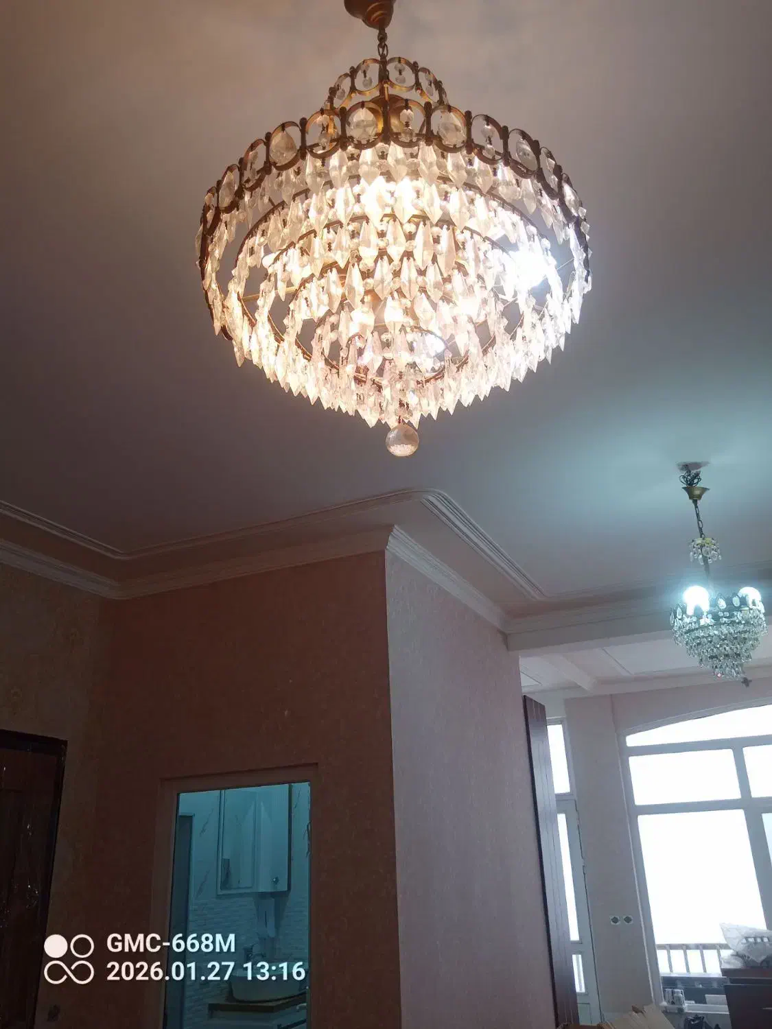 لوستر برنجی|لوستر و چراغ آویز|تبریز, |دیوار