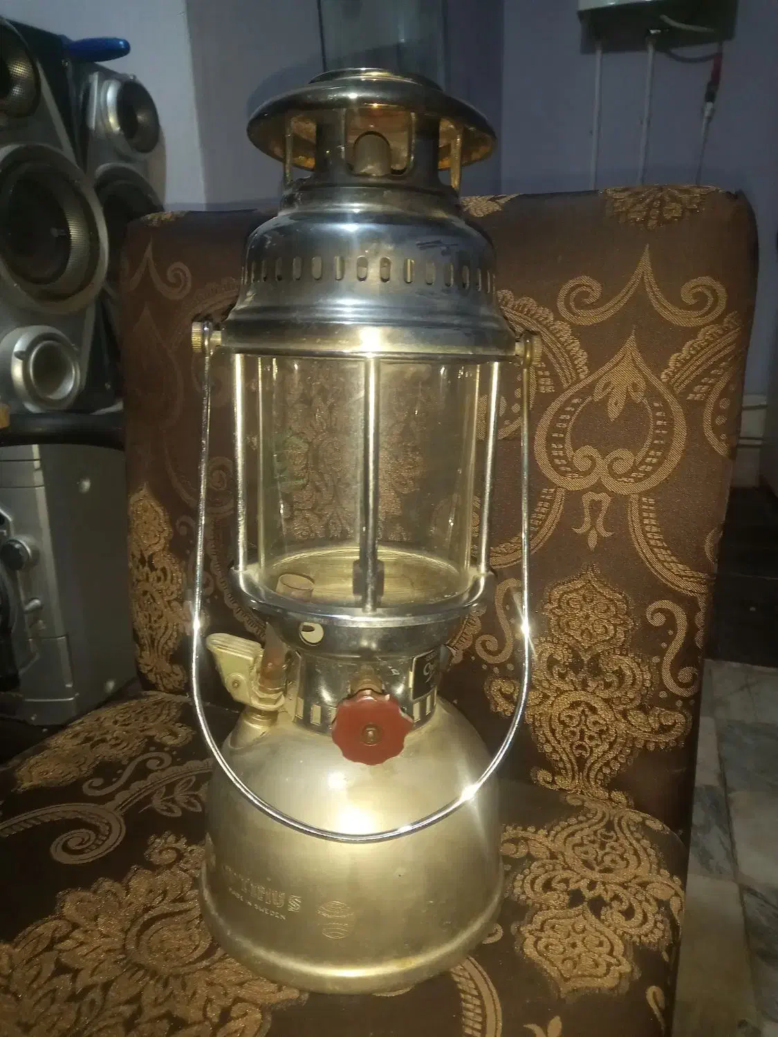 چراغ نفتی زی قلیانی وکاسه|کلکسیون اشیاء عتیقه|خرمآباد, |دیوار