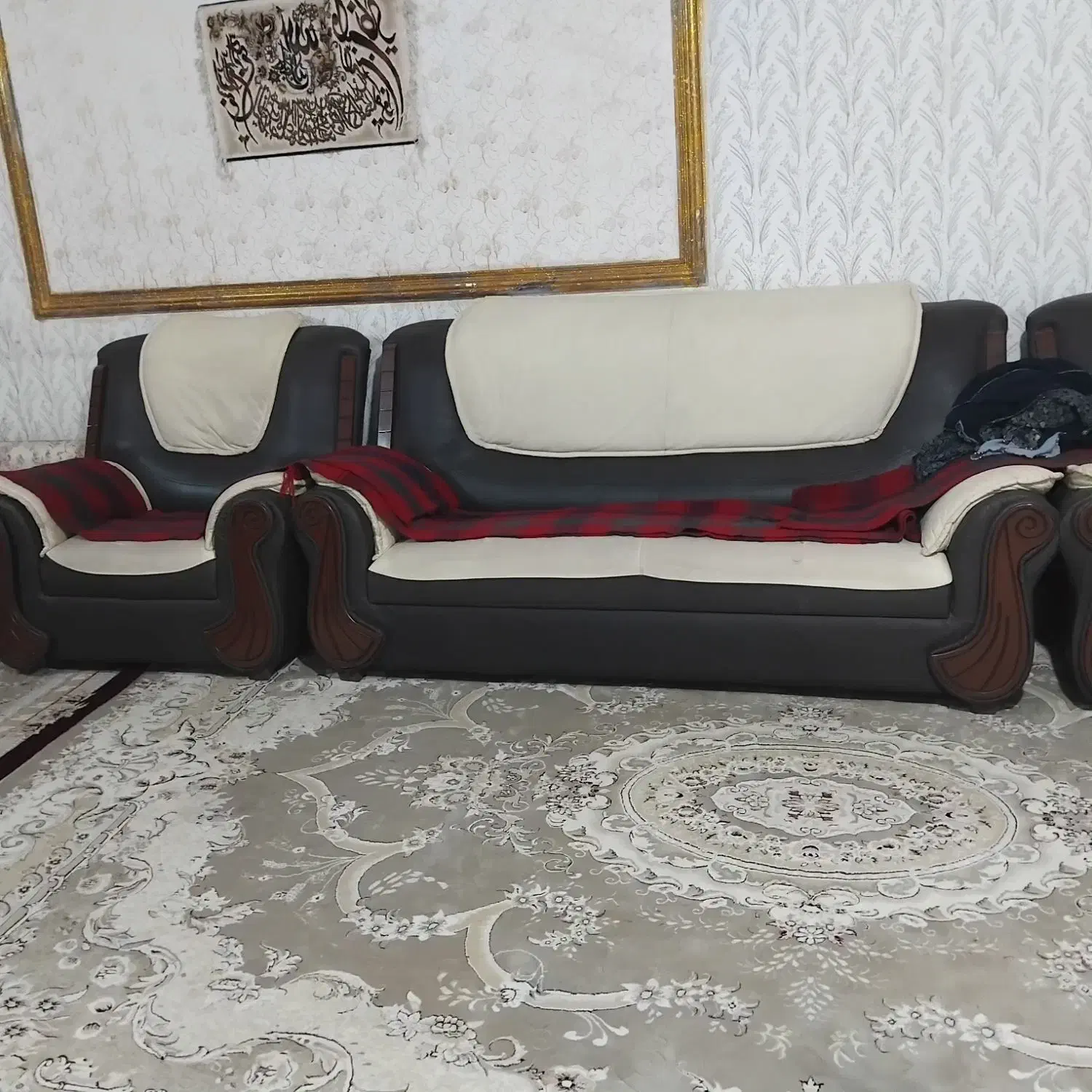 مبل چرم براباغ یاارایشگاه|مبلمان خانگی و میز عسلی|کوهدشت, |دیوار