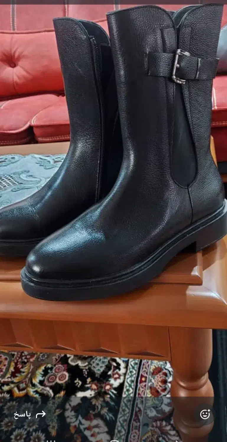 پوتین زنانه چرم|کیف، کفش، کمربند|آزادشهر, |دیوار