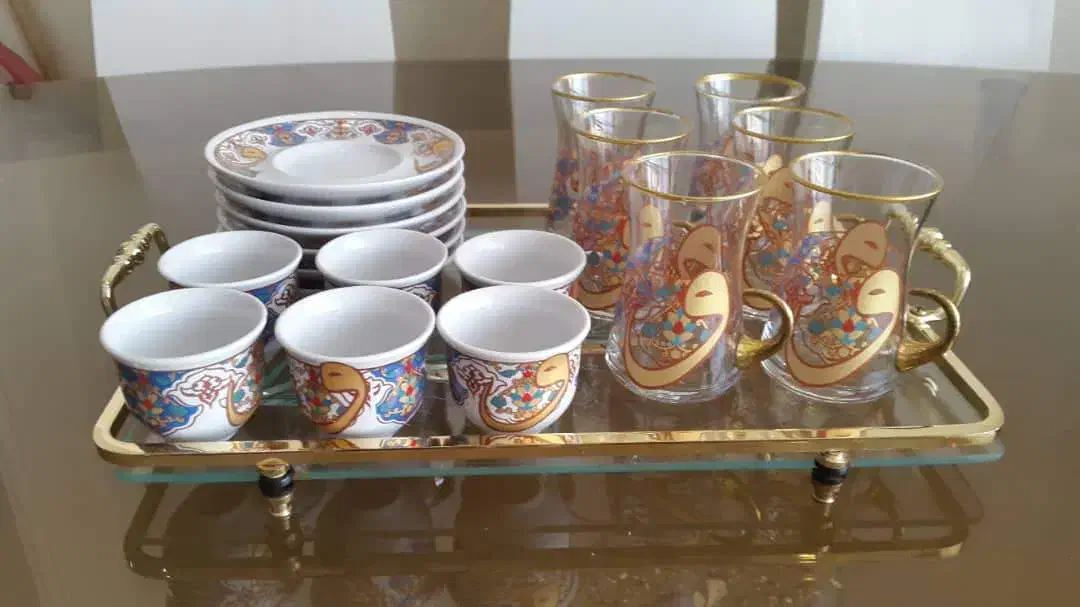 سرویس چای وقهوه خوری ترک نو|صنایع دستی و سایر لوازم تزئینی|تهران, وحیدیه|دیوار