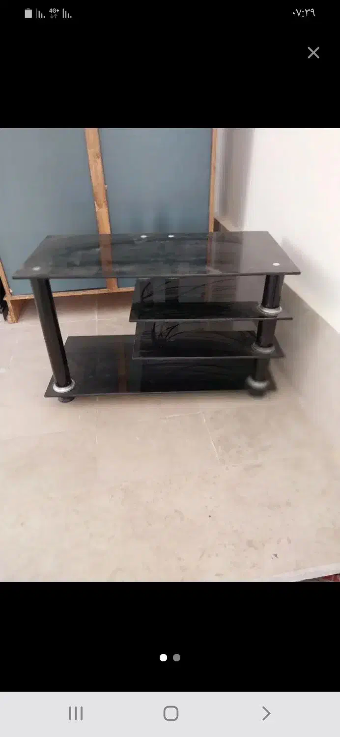 زیر تلویزیونی شیشه ای|میز تلویزیون|ایوان, |دیوار