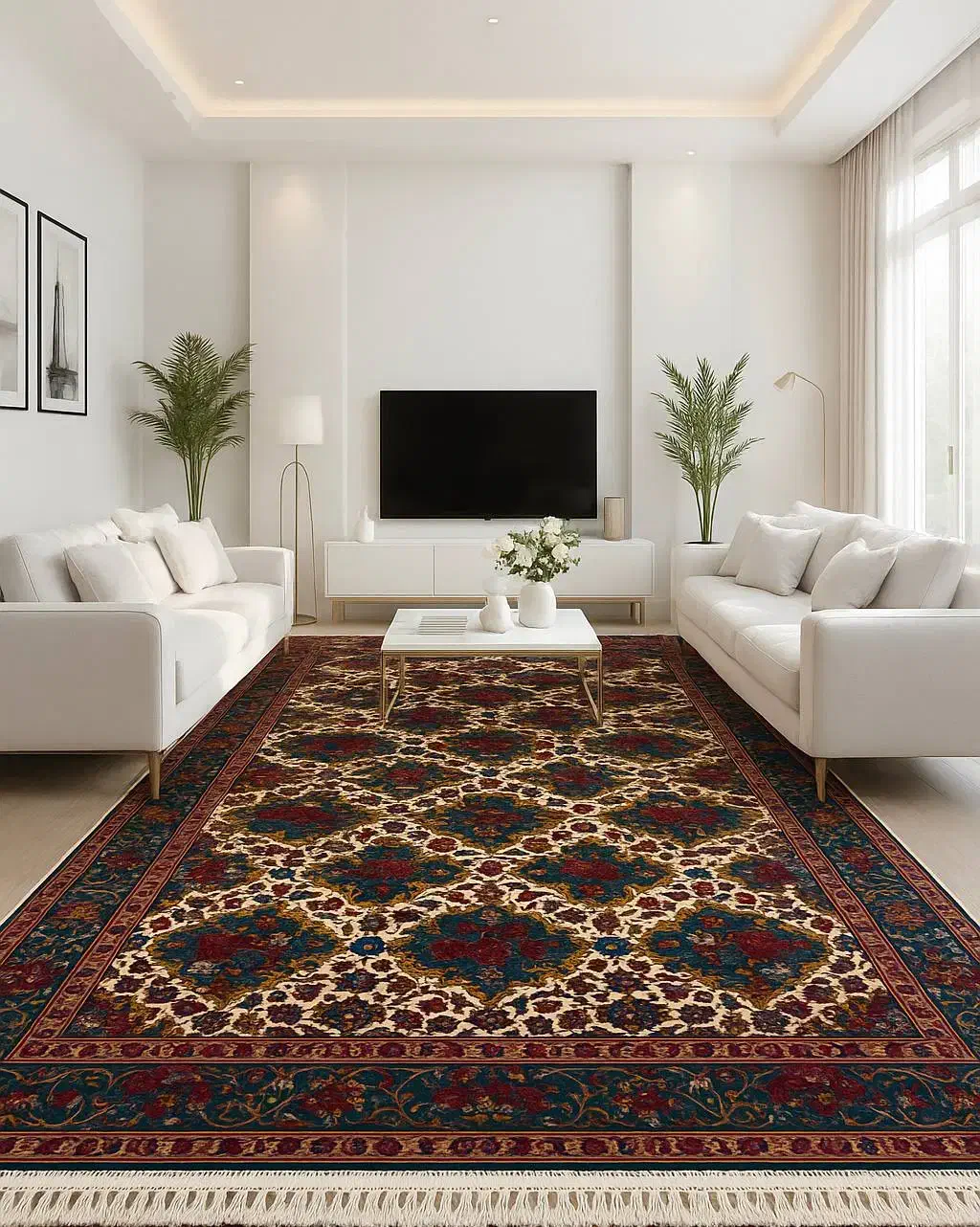 فرش دستباف (بساک) ۶ متری های طرح بختیار|فرش|مشکیندشت, |دیوار