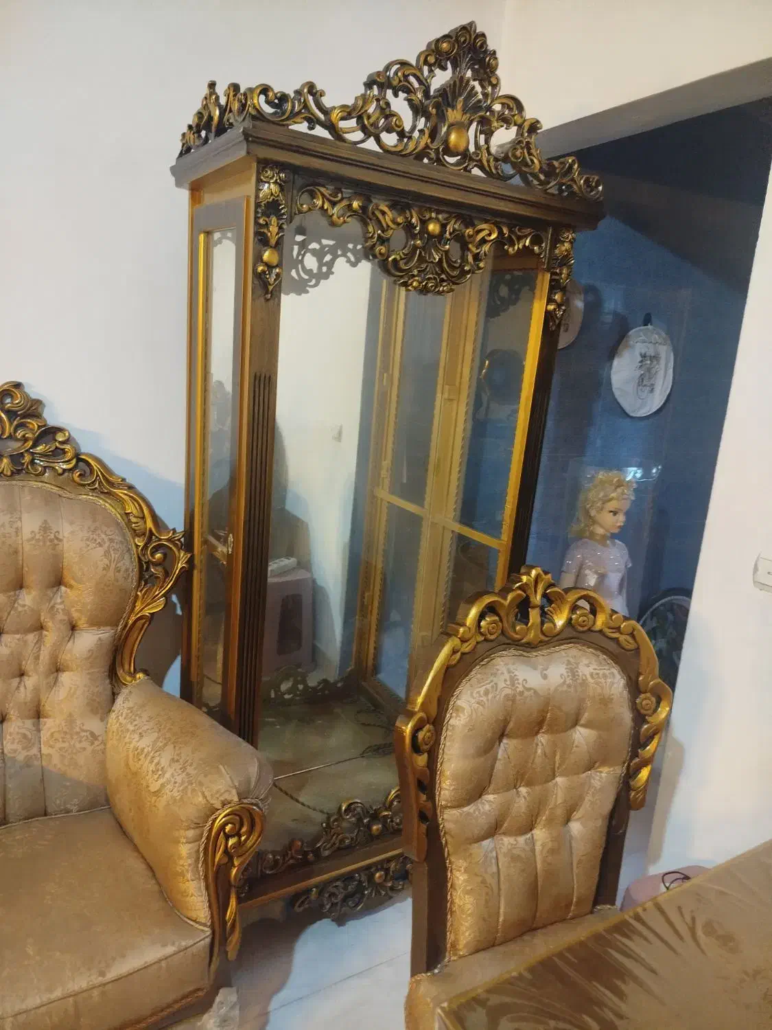 ست مبل 9 نفره سلطنتی ناهار خوری 6 نفره و بوفه|مبلمان خانگی و میز عسلی|سلمان‌شهر, |دیوار