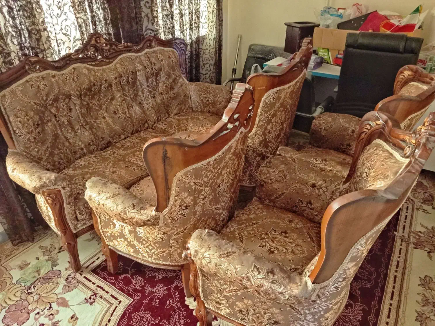 فروش مبل هفت نفره سلطنتی|مبلمان خانگی و میز عسلی|کوهدشت, |دیوار
