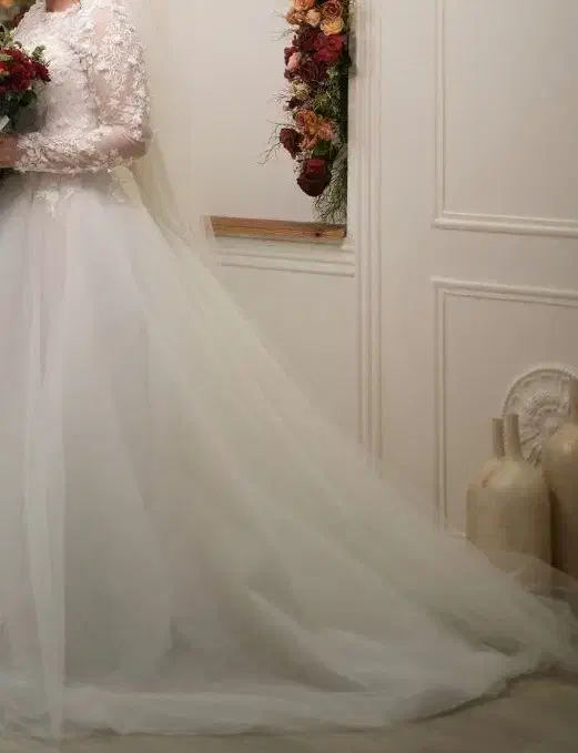 لباس عروس مدل اروپایی دانتل فرانسه دوخت مزون|لباس|سمنان, |دیوار