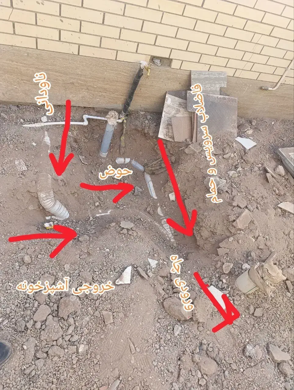 نیاز به نای گذاری چاه فاضلاب و اصلاح لوله کشی|خدمات پیشه و مهارت|زرند, |دیوار
