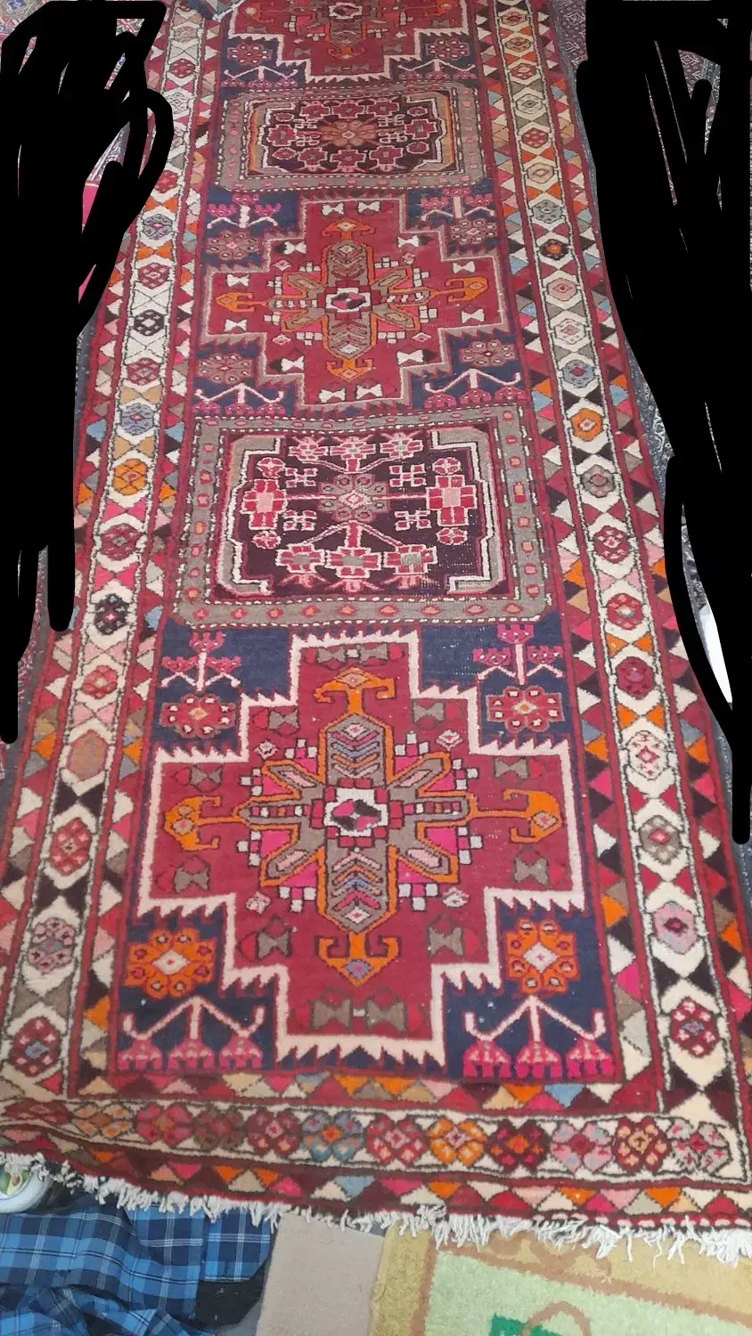 کناره فرش دست بافت طبیعی.|فرش|مشگین شهر, |دیوار