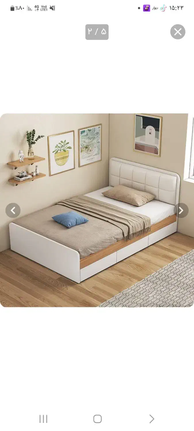 تخت خواب ۱نفره (کلبه)|تخت و سرویس خواب|اصفهان, رهنان|دیوار