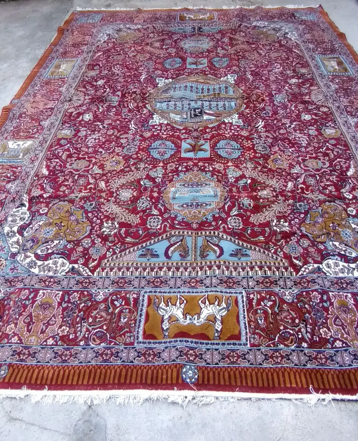 فرش ۱۲ متری تمام نخ|فرش|دره شهر, |دیوار