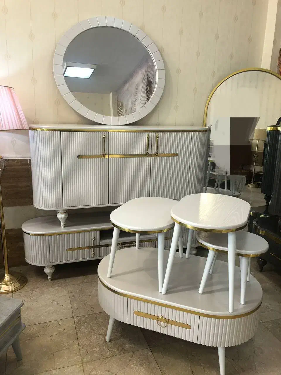 میز ال سی دی،آیینه و کنسول شرکتی بافل.اقساط کد۰۹۶|بوفه، ویترین، کنسول|همدان, |دیوار