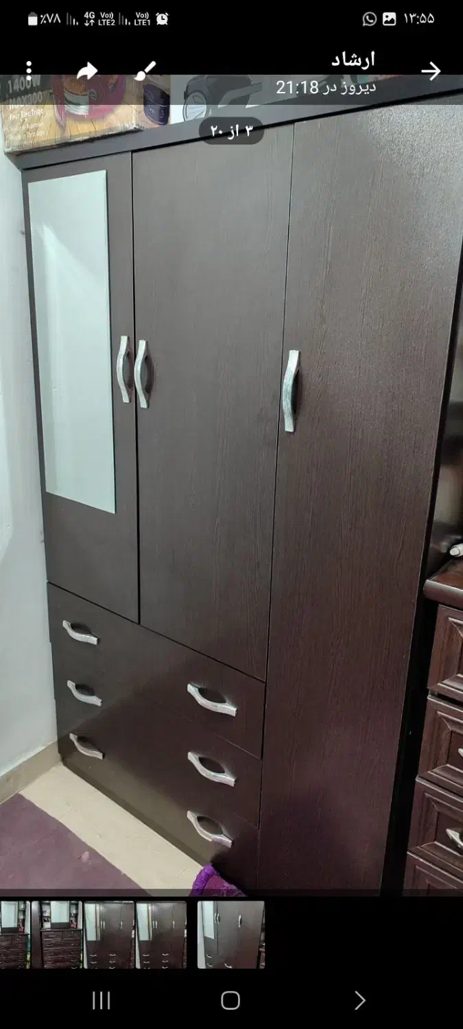 کمد دیواری جای لباس وسایل آرایشی|جاکفشی، کمد، دراور|قدس, شهر‌قدس|دیوار