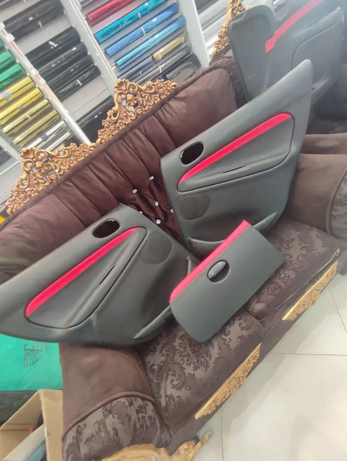 روکش صندلی تودوزی سیستم ضبط باند شیشه دودی|قطعات یدکی و لوازم جانبی|قم, شهرک خودرو|دیوار