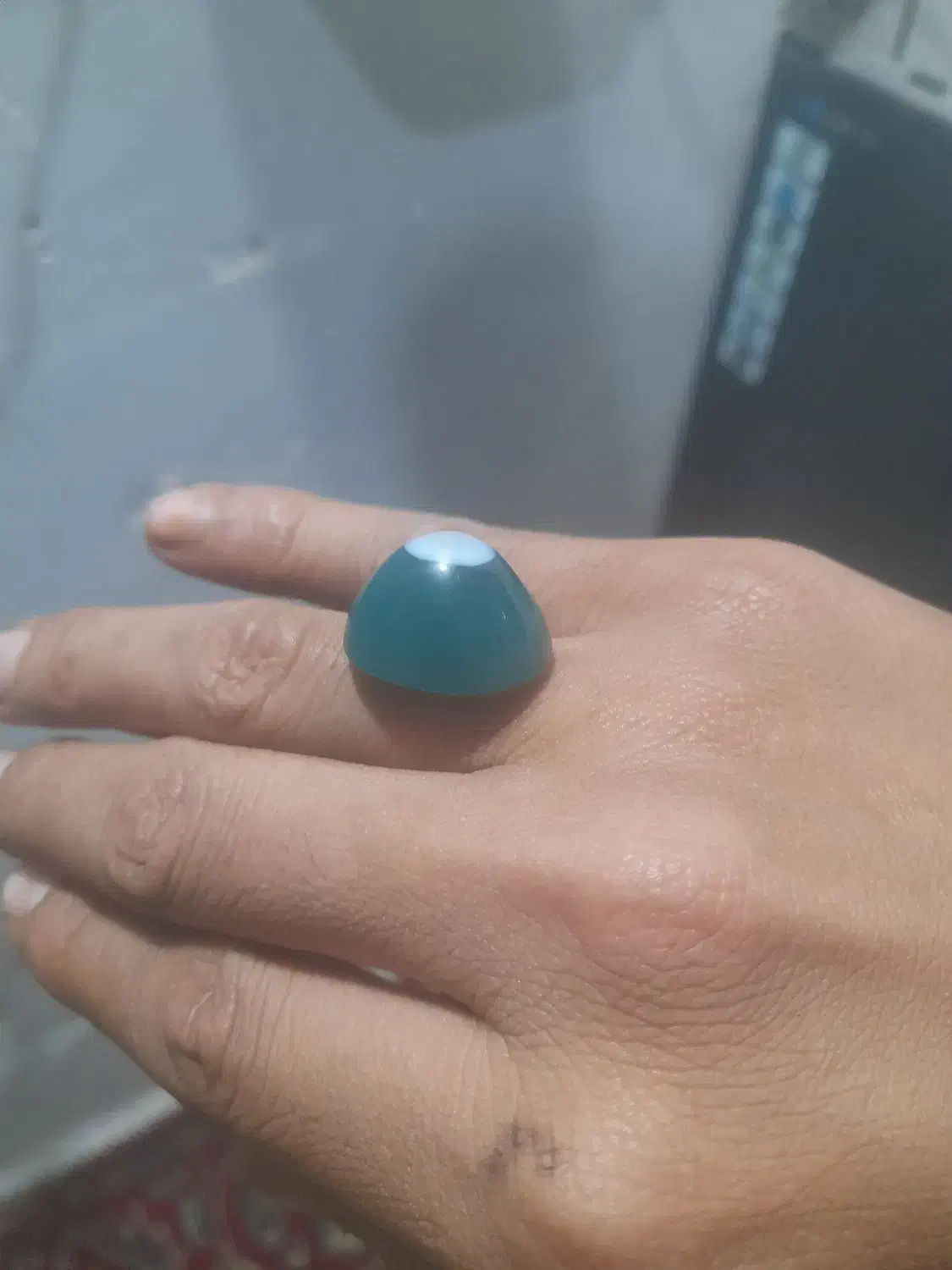 نگین عقیق سبز یشم کله قندی بزرگ|بدلیجات|زابل, |دیوار