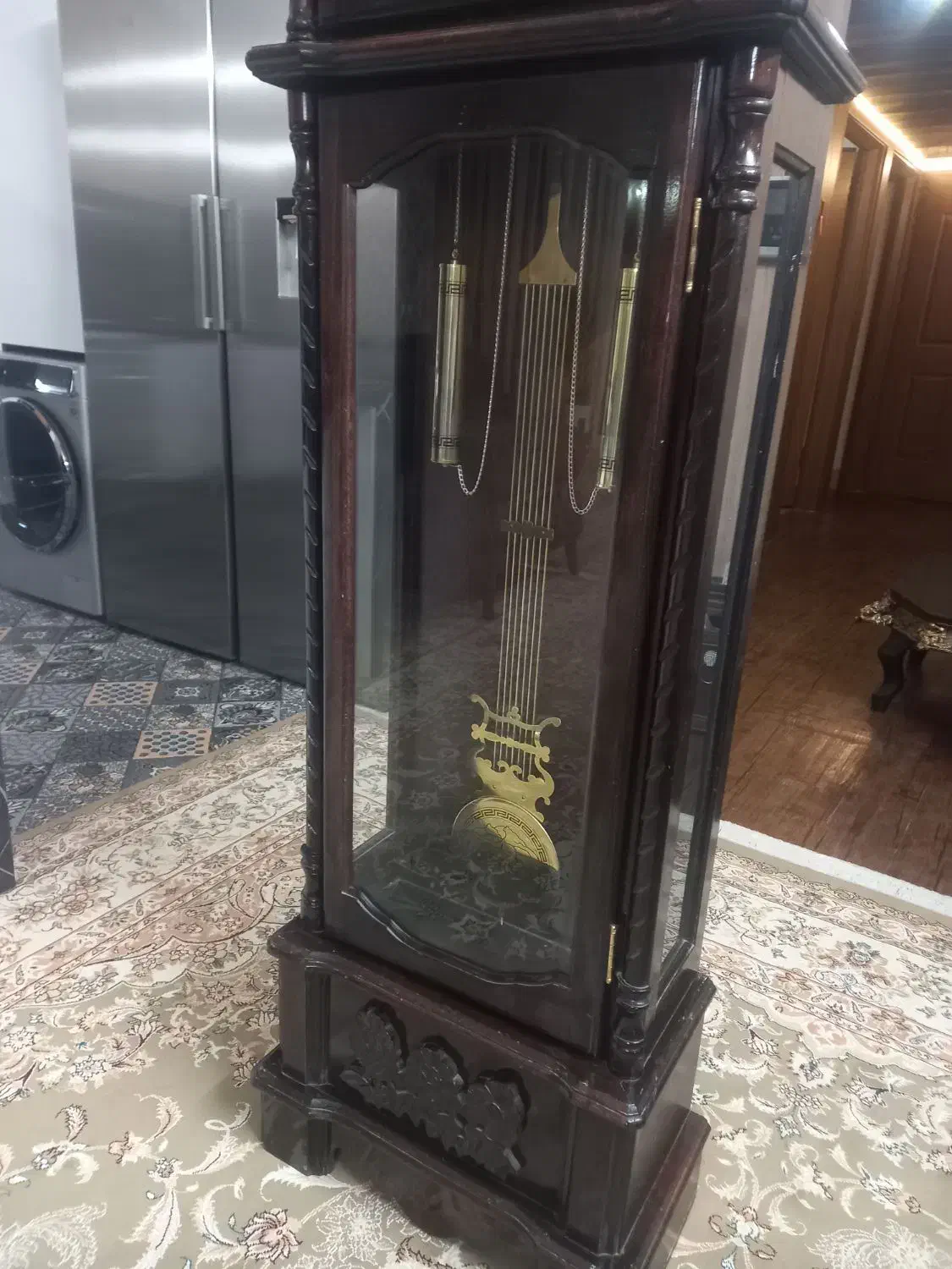 ساعت ایستاده چوب گردو|ساعت دیواری و تزئینی|اصفهان, برازنده|دیوار