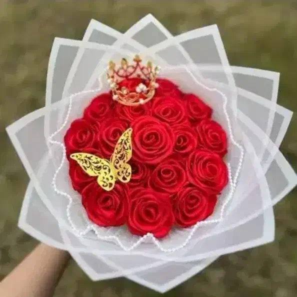 گل روبانی  فقط شاخه ای ۱۴|گل مصنوعی|بروجرد, |دیوار