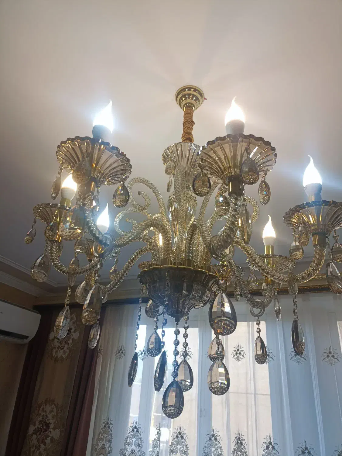 لوستر پر نور ۸ شاخه|لوستر و چراغ آویز|تبریز, |دیوار