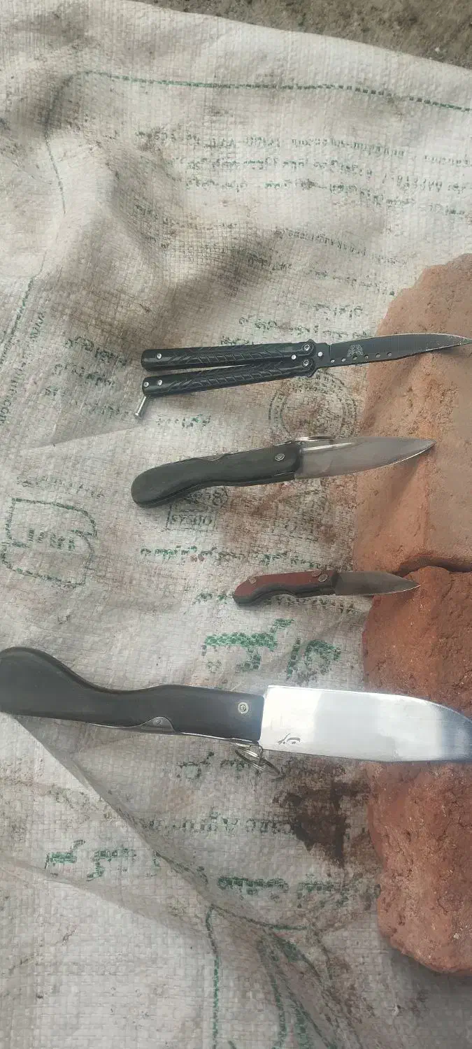 چهار عدد جاقو اصل زنجان دسته استخوان|کوهنوردی و کمپینگ|اردبیل, |دیوار