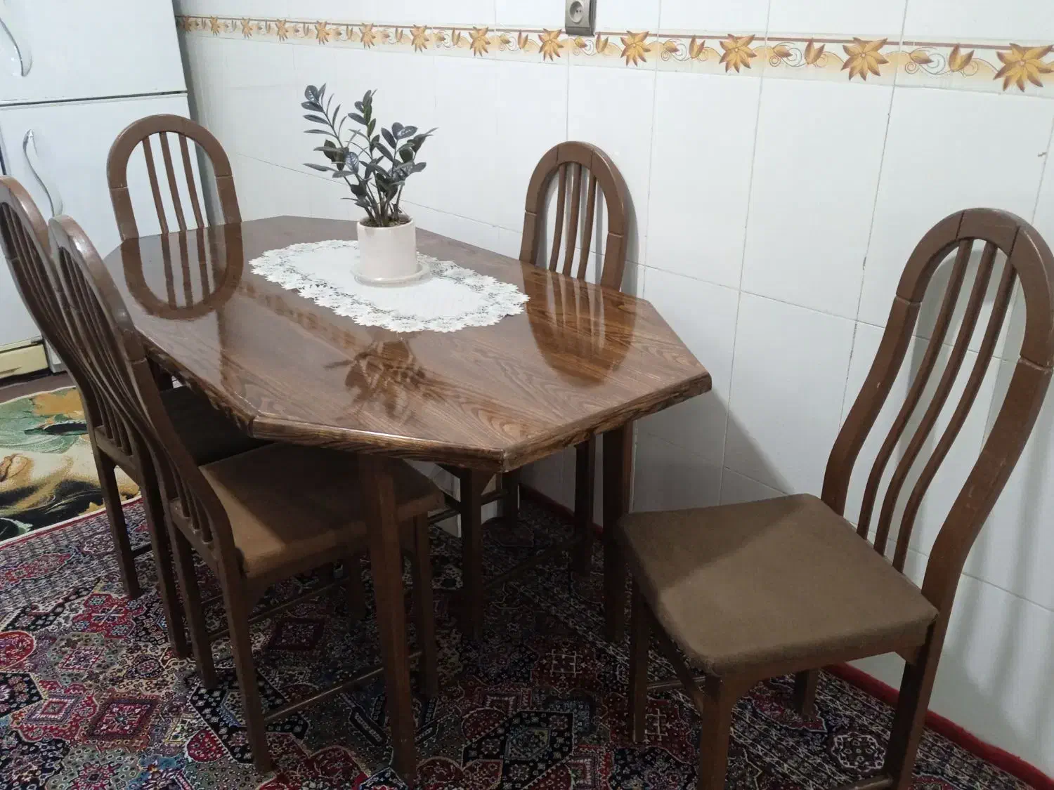 میز غذا خوری شش نفره|میز و صندلی غذاخوری|خمین, |دیوار