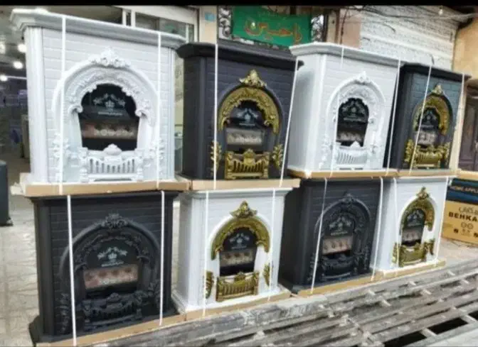 بخاری گازی، شومینه آجری مدل m18 سفید|بخاری، هیتر، شومینه|رشت, رشتیان|دیوار