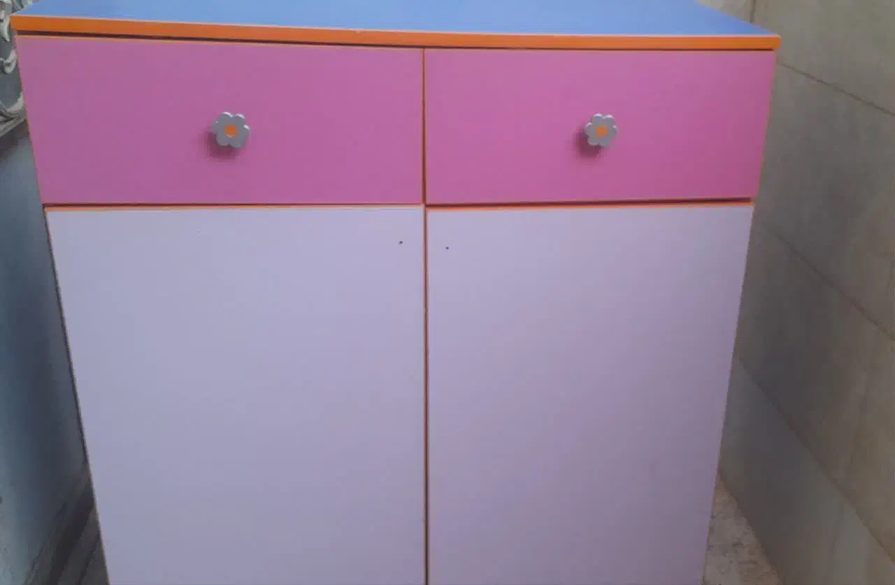 فروش کمد کودک در ۲ رنگ صورتی وفسفری|جاکفشی، کمد، دراور|آران و بیدگل, |دیوار