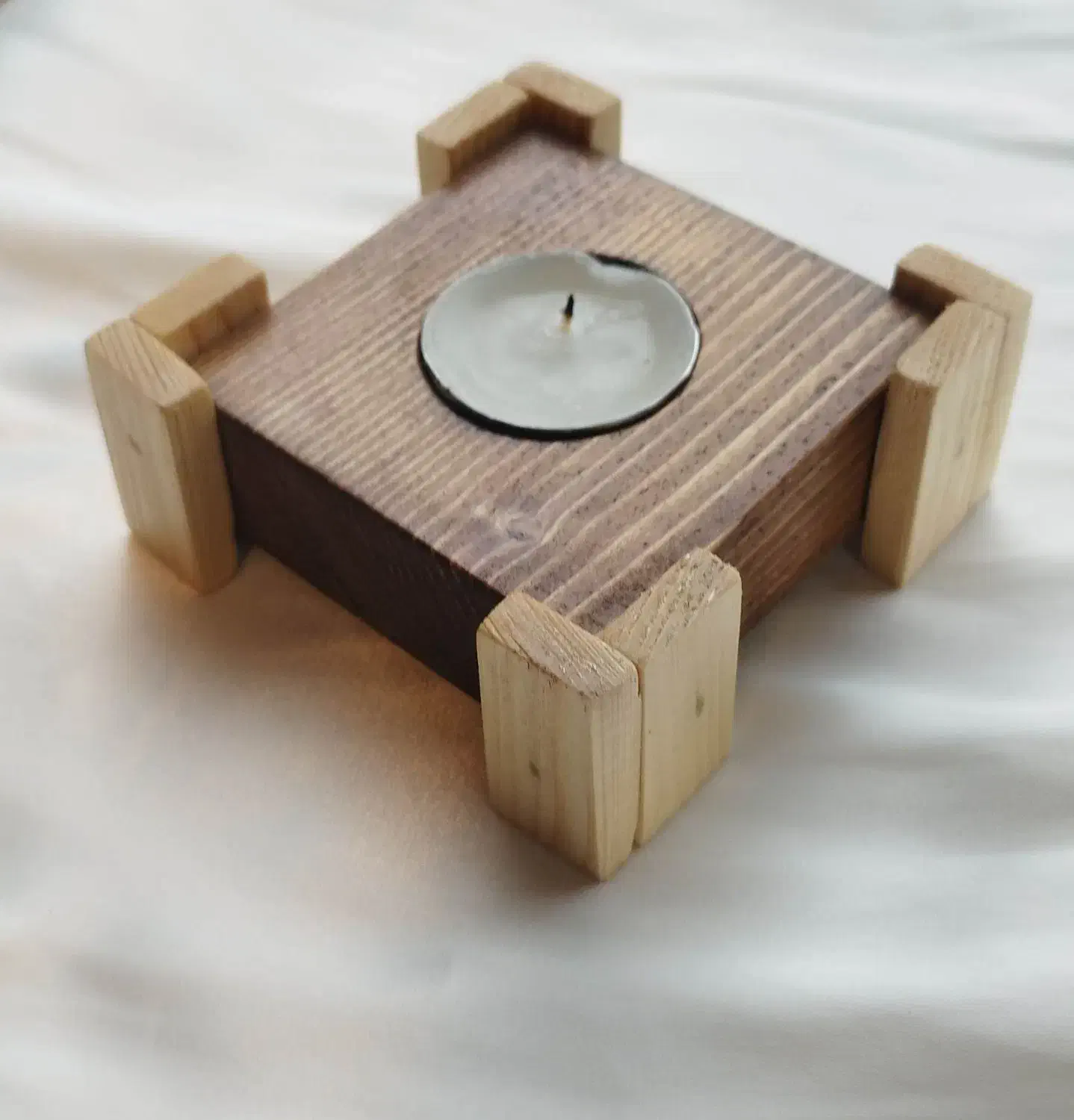 جا شمعی دکوری چوبی|صنایع دستی و سایر لوازم تزئینی|لنگرود, |دیوار