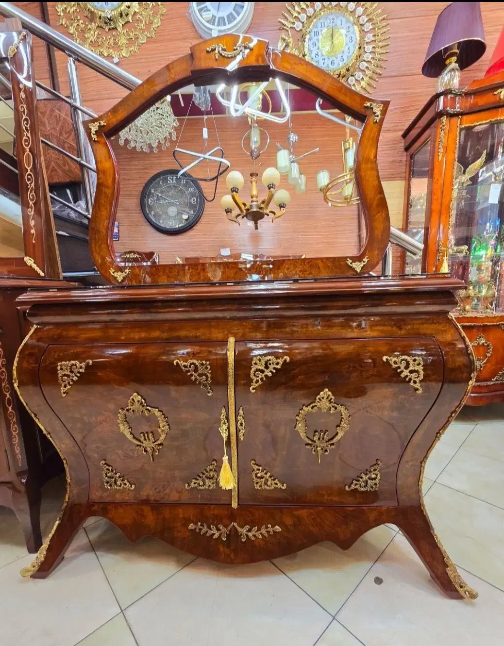 آینه وکنسول معرق سلطنتی|بوفه، ویترین، کنسول|تهران, علم و صنعت|دیوار