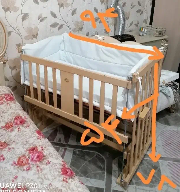 تخت گهواره ای نوزادی|تخت و صندلی بچه|مشهد, فاطمیه|دیوار
