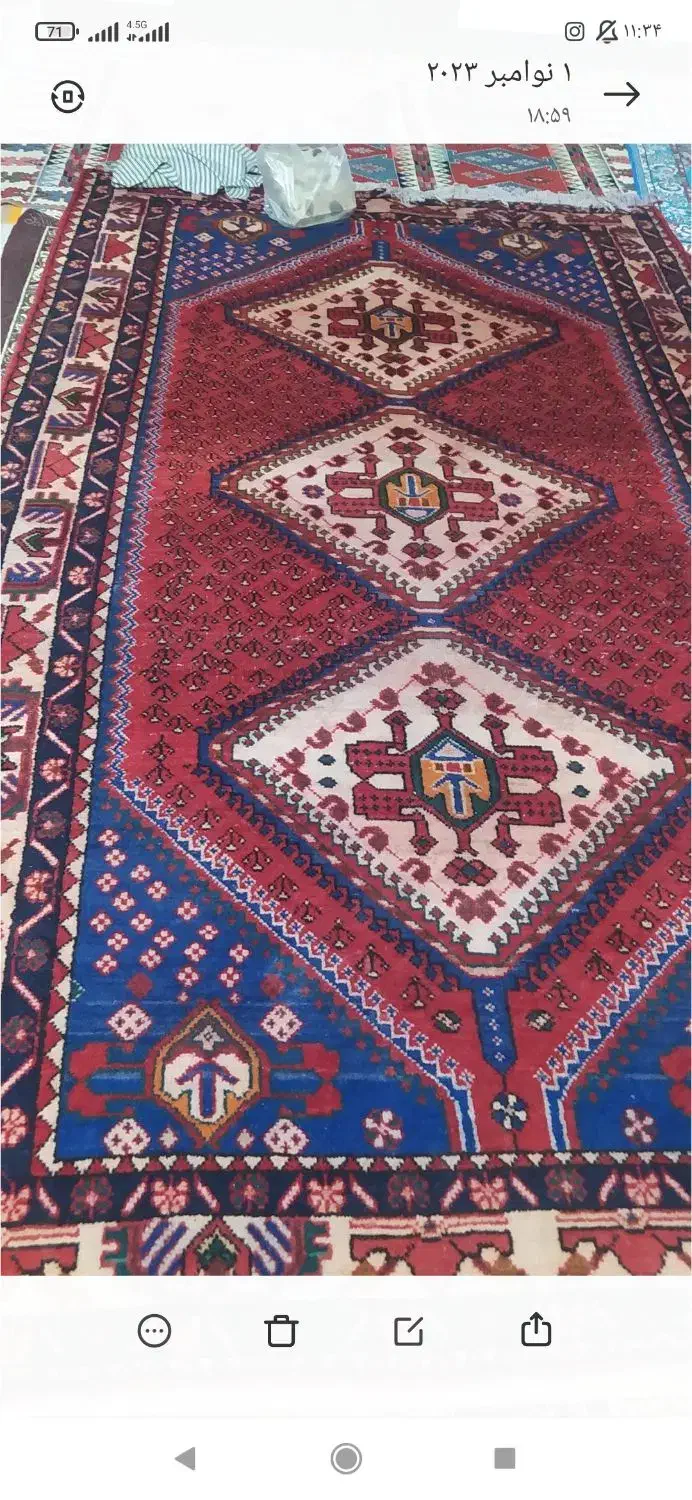 قالی محلی|فرش|کرمان, |دیوار