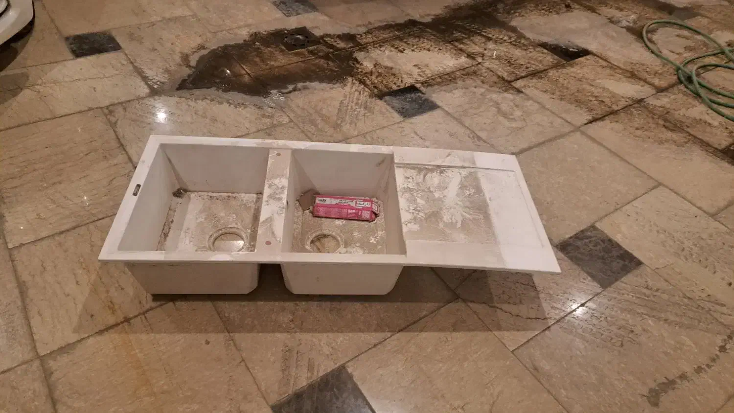 سینگ کرانیتی هیچ نصب نشده بخاطرزنگ کابینت نصب نکرم|مصالح و تجهیزات ساختمان|بومهن, |دیوار