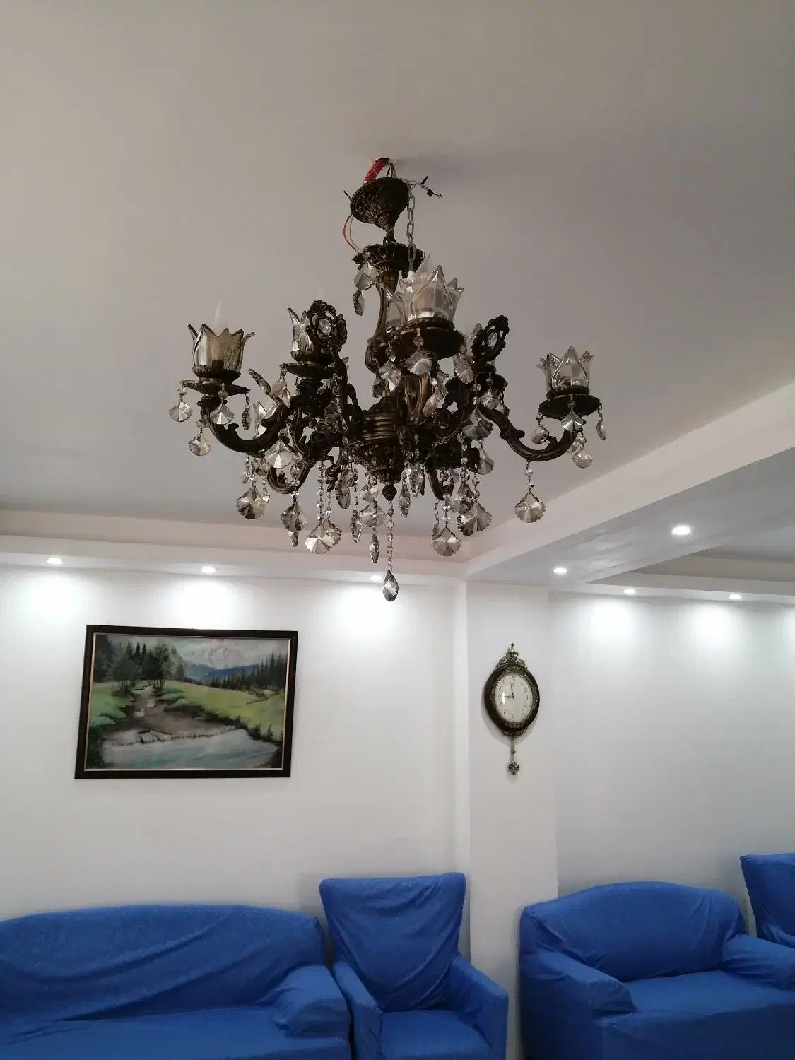 لوستر 5شاخه آلیاژی چشمه نور|لوستر و چراغ آویز|هشتگرد, شهرک صنعتی هشتگرد|دیوار