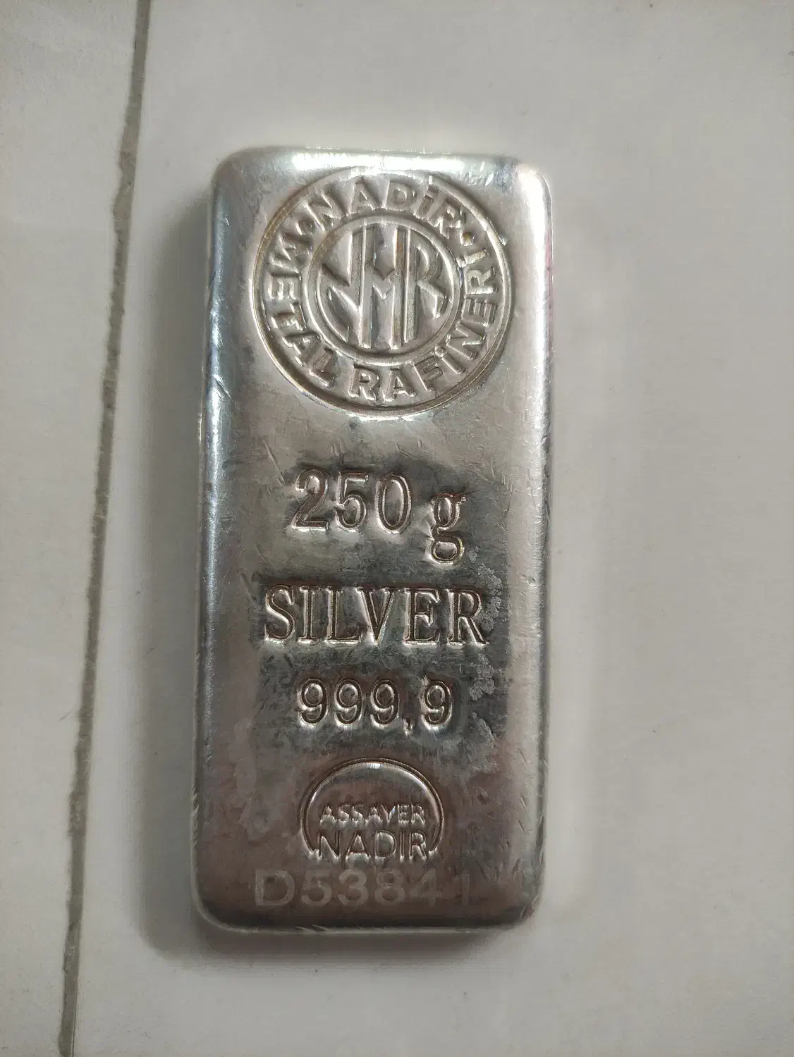 شمش ۲۵۰ گرمی عیار ۹۹۹/۹ برند ندیر ترکیه|جواهرات|گرگان, |دیوار