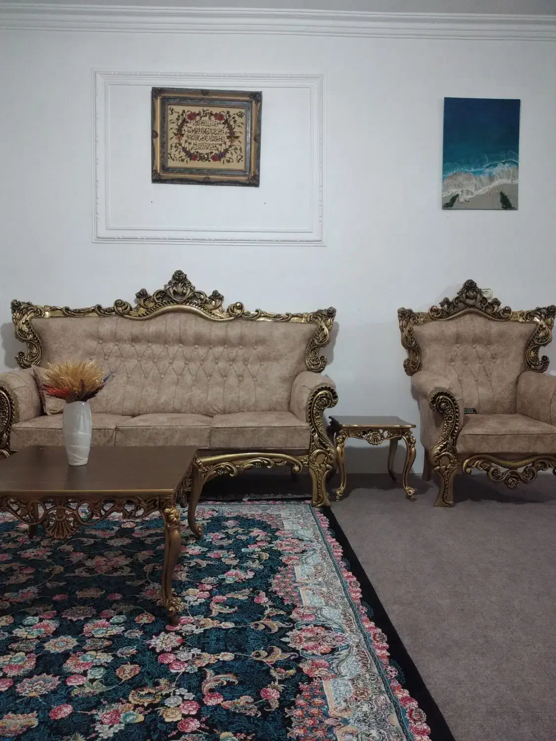 مبل و میز عسلی|مبلمان خانگی و میز عسلی|میانه, |دیوار