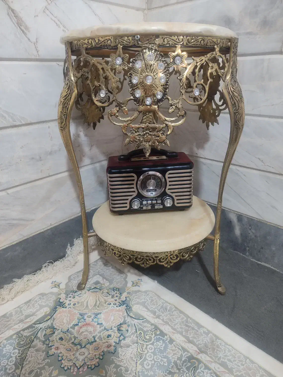 میز برنز دوطبقه|مبلمان خانگی و میز عسلی|ساوه, |دیوار