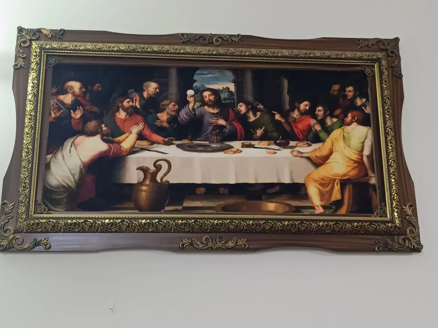 قالیچه شام اخر|تابلو فرش|قنوات, |دیوار