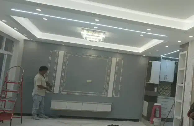 اجرای کناف .ترمووال.ماربل شیت.لاین نوری.کاغذدیواری|خدمات پیشه و مهارت|تبریز, |دیوار