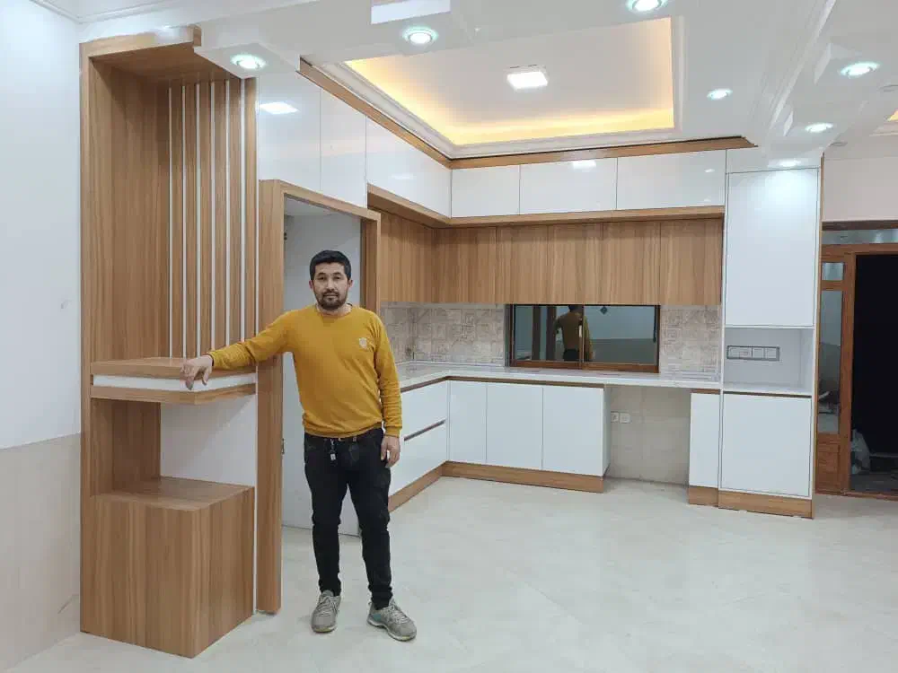 طراحی و ساخت کابینت مدرن هایگلاس با ضمانت|خدمات پیشه و مهارت|گنبد کاووس, |دیوار