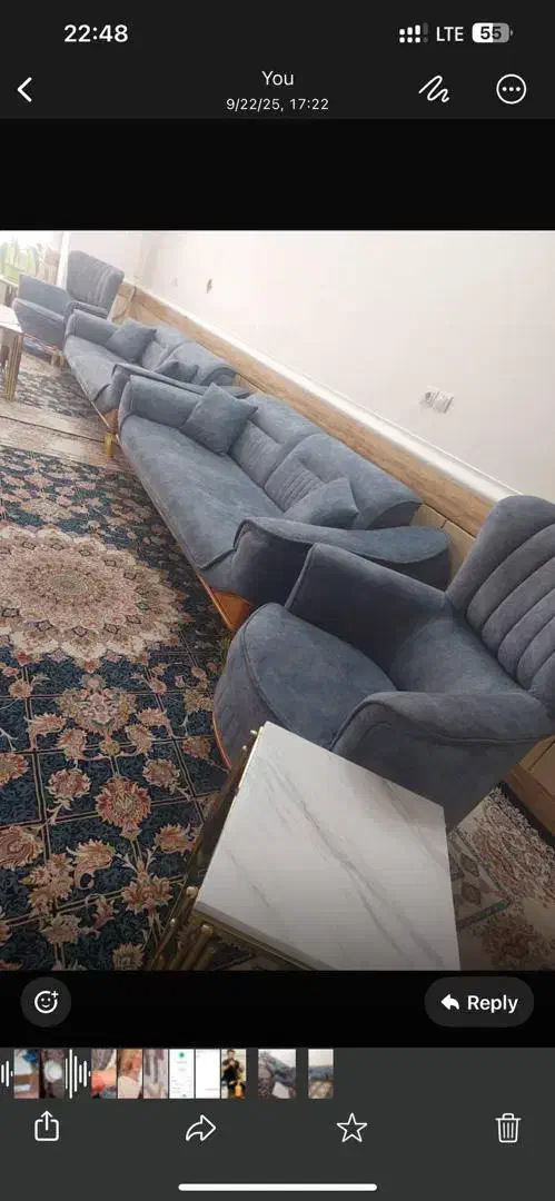 مبل هشت نفره در حد نو|مبلمان خانگی و میز عسلی|کازرون, |دیوار