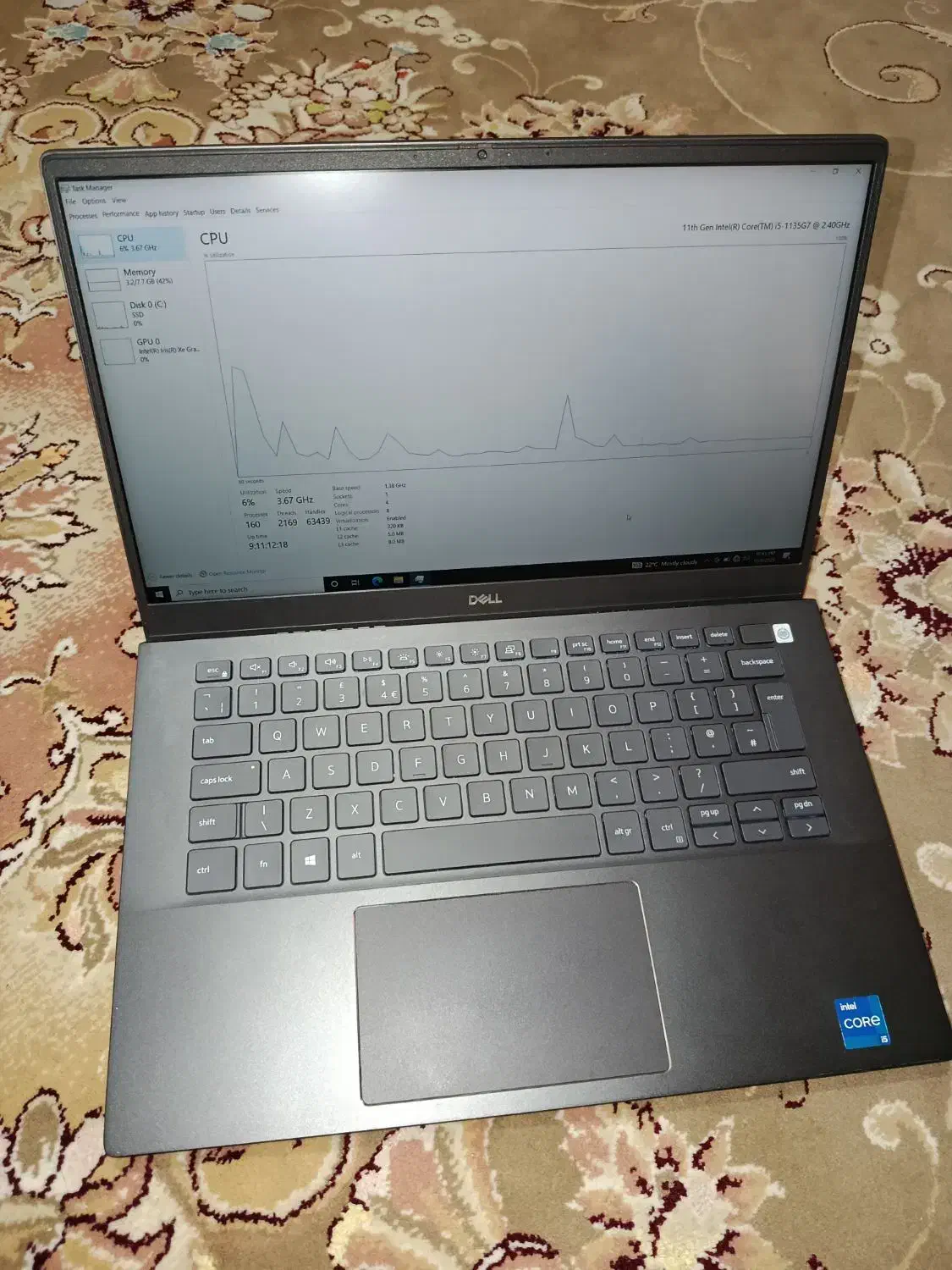 لپ تاپ dell وسترو i5 نسل 11|رایانه همراه|قم, چهل درخت‎|دیوار