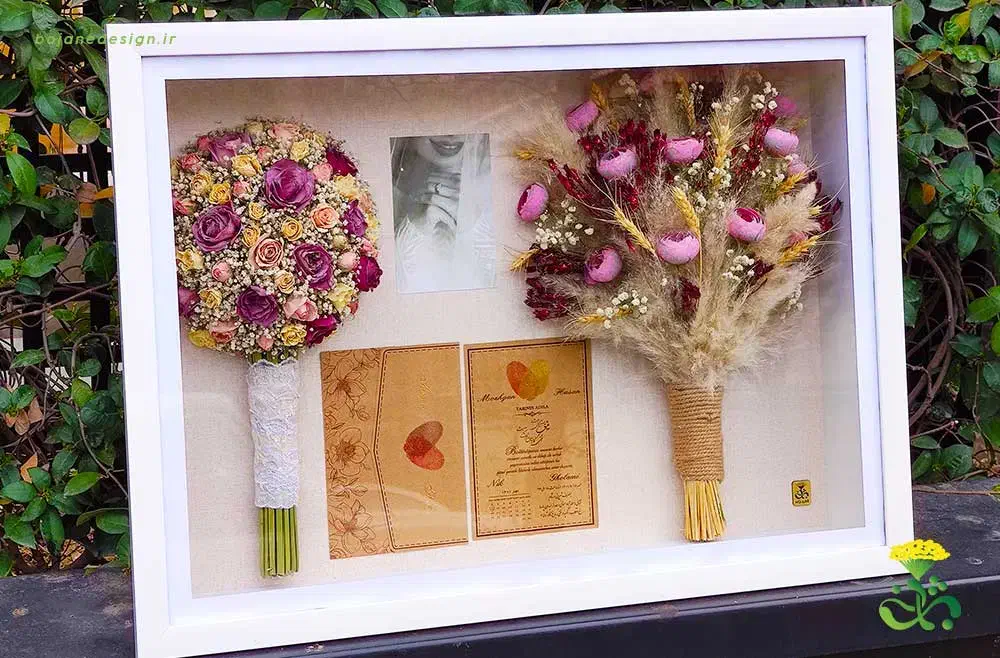 دسته گل عروس و خاطراتش رو قاب میکنیم|گل مصنوعی|یاسوج, |دیوار