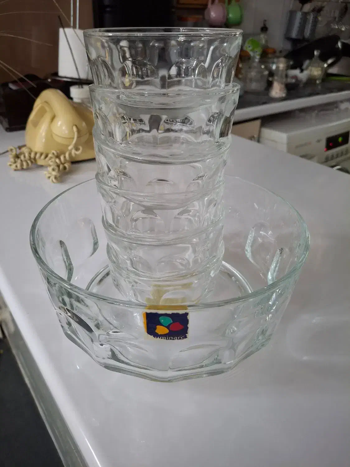 اجیل خوری به همراه 6 تا پیاله اصل فرانسه|ظروف سرو و پذیرایی|گلستان (تهران), |دیوار