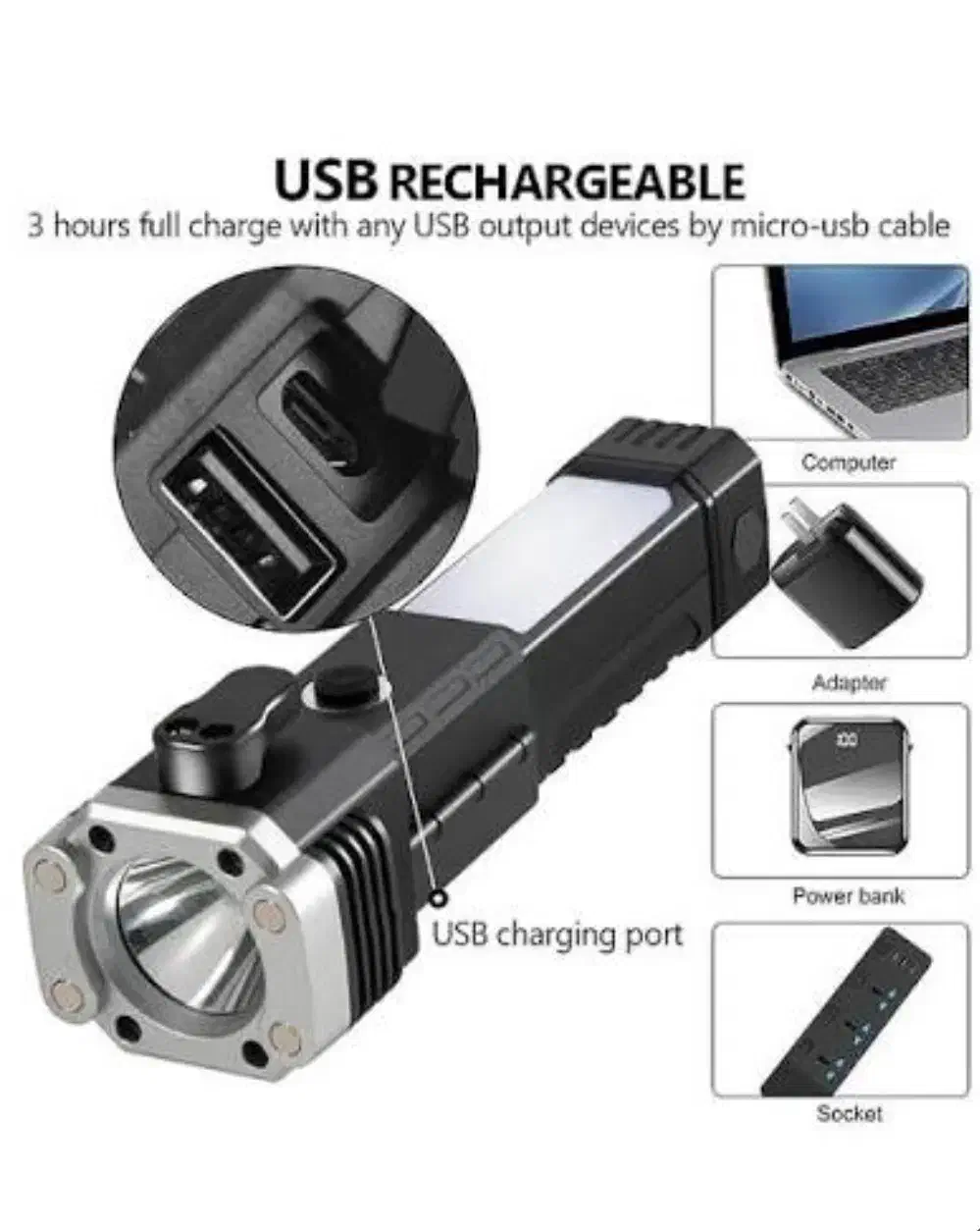 چراغ قوه دستی ۸ کاره اصل|کوهنوردی و کمپینگ|ایلام, |دیوار