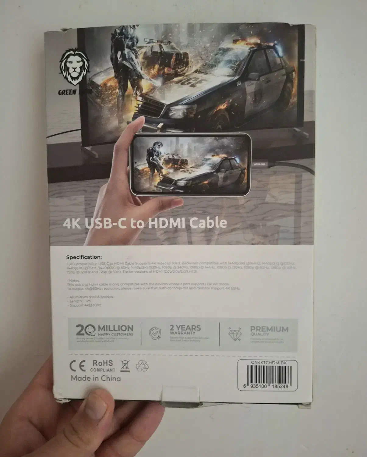 کابل تایپ C به HDMI|لوازم جانبی موبایل و تبلت|صومعهسرا, |دیوار