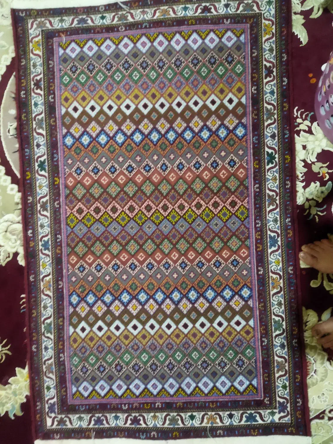گلیم دستباف|گلیم، جاجیم، گبه|سیرجان, |دیوار
