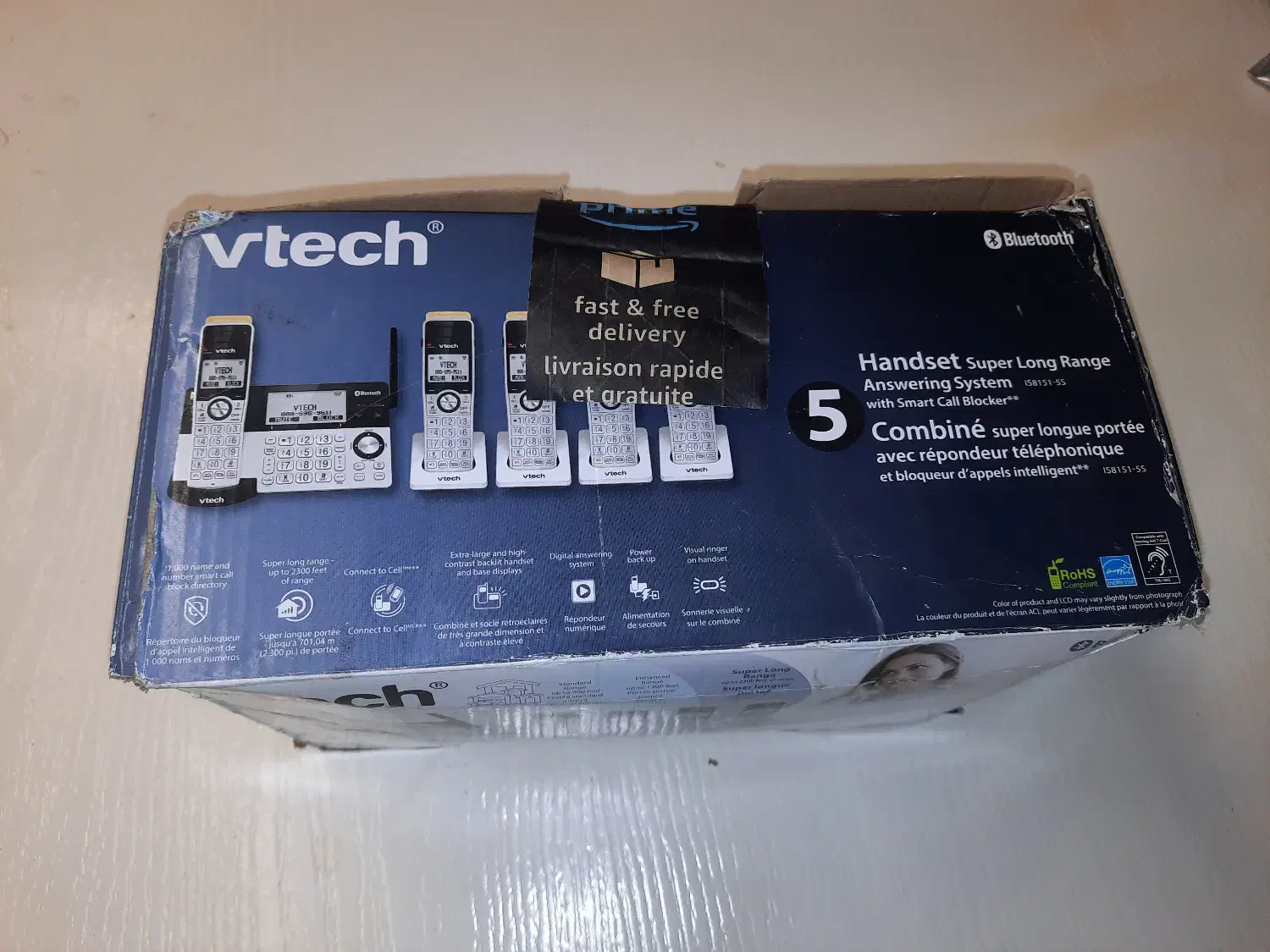 تلفن بیسیم VTech IS8151-5 با ۵ گوشی-نو و تستشده|تلفن رومیزی|تهران, امانیه|دیوار
