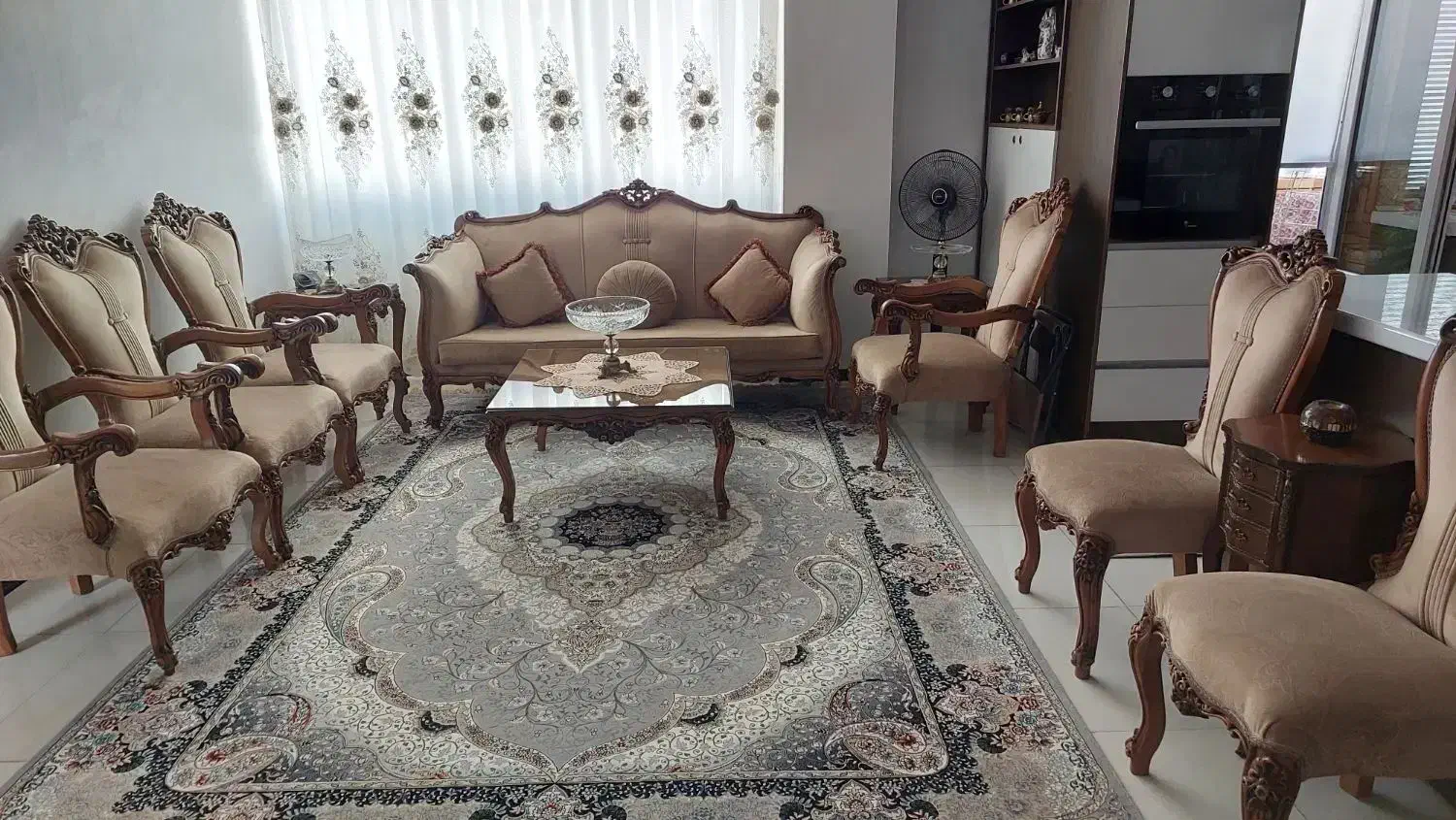 مبلمان تمام چوب گردو استیل ۹ نفره،مبل کلاسیک۷ نفره|مبلمان خانگی و میز عسلی|تهران, آهنگ|دیوار