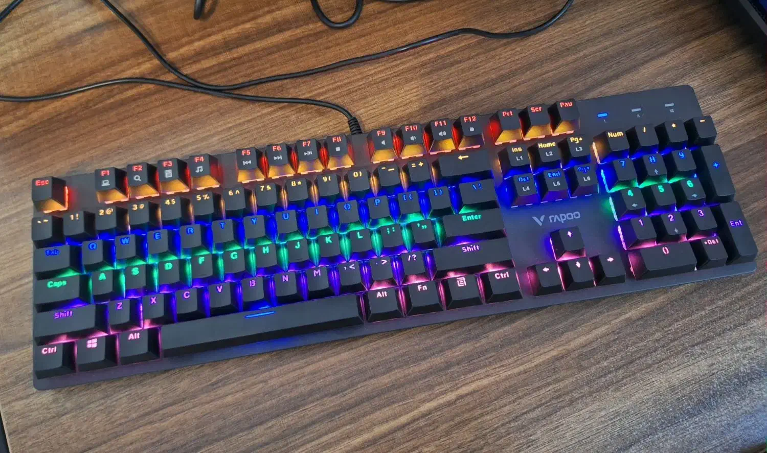 کیبورد میکانیکال RGB رپو V500 باسیم|قطعات و لوازم جانبی رایانه|تهران, هفده شهریور|دیوار