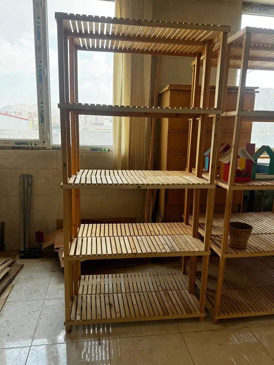 قفسه چوبی|کتابخانه، شلف، قفسه‌های دیواری|زنجان, |دیوار