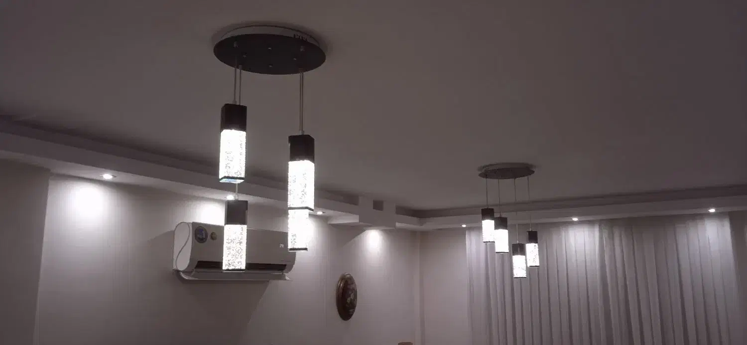 لوستر آویز کریستال مشکی مات فانتزی ۱۸۰۰ تومن|لوستر و چراغ آویز|تهران, نارمک جنوبی|دیوار